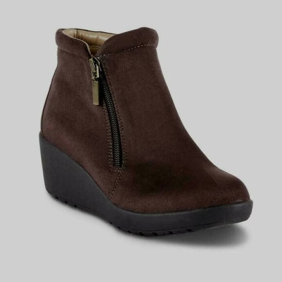 Basic Editions Women's Scout Ankle Bootie BROWN - Picture 1 of 4